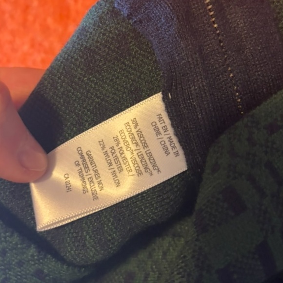 Green and black plaid tartan knit jersey skater skirt NWT - Picture 7 of 12